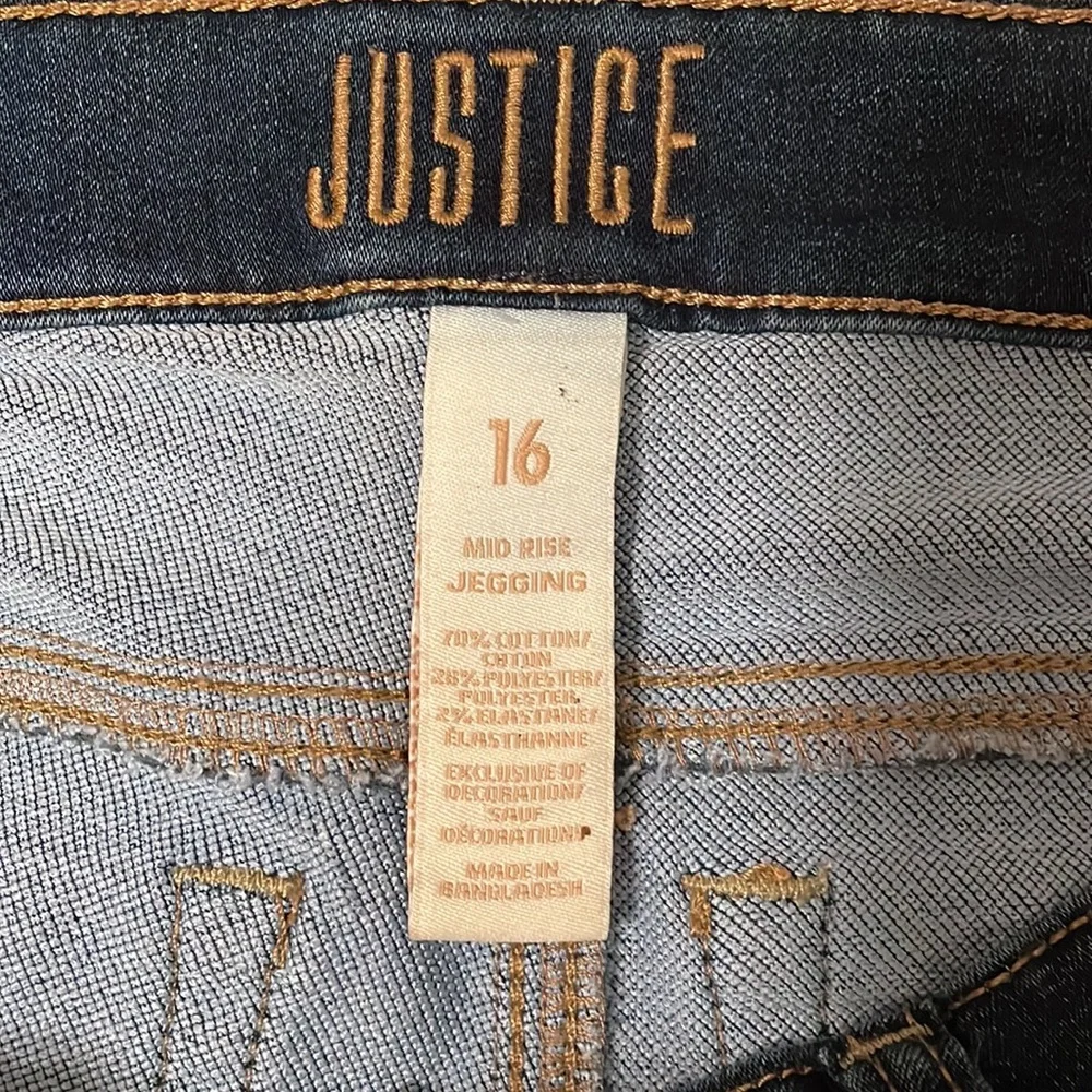 Justice Girls Mid Rise Jeggings.